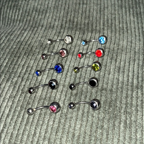 Colorful Belly Button Rings Set - Picture 1 of 1